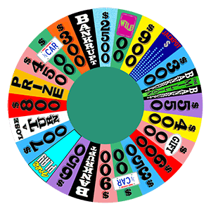 Layout of the Wheel of Fortune from Season 30, courtesy of Germanname1990 on Wikipedia