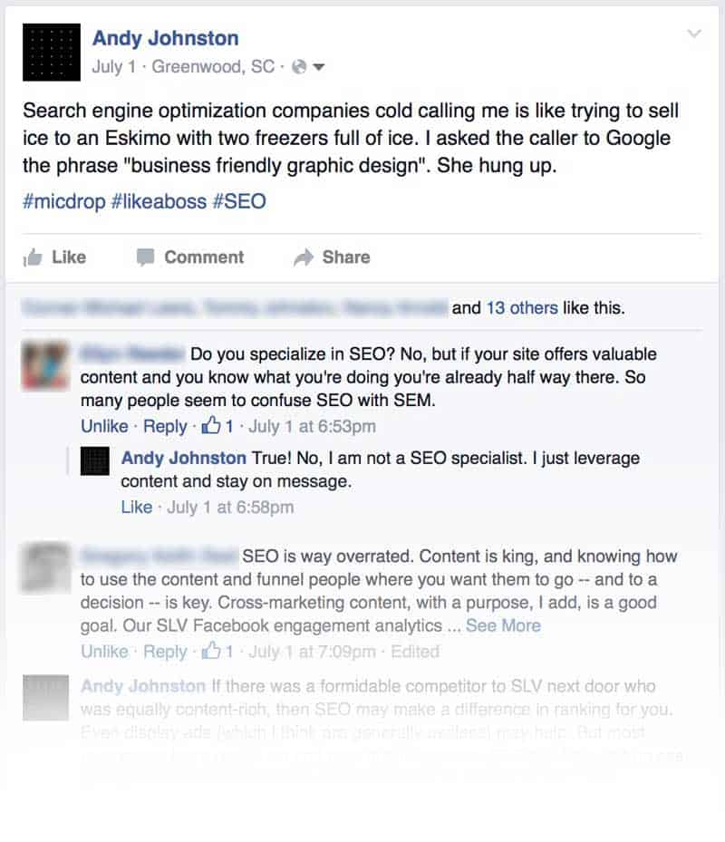 facebook-post-seo-cold-call