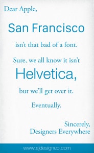 Designer Responds to Apple's Decision to Drop Helvetica for San Francisco in iOS 9