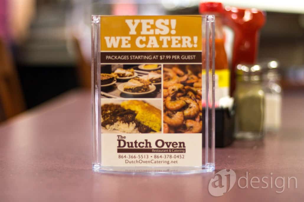 Dutch Oven catering promo card